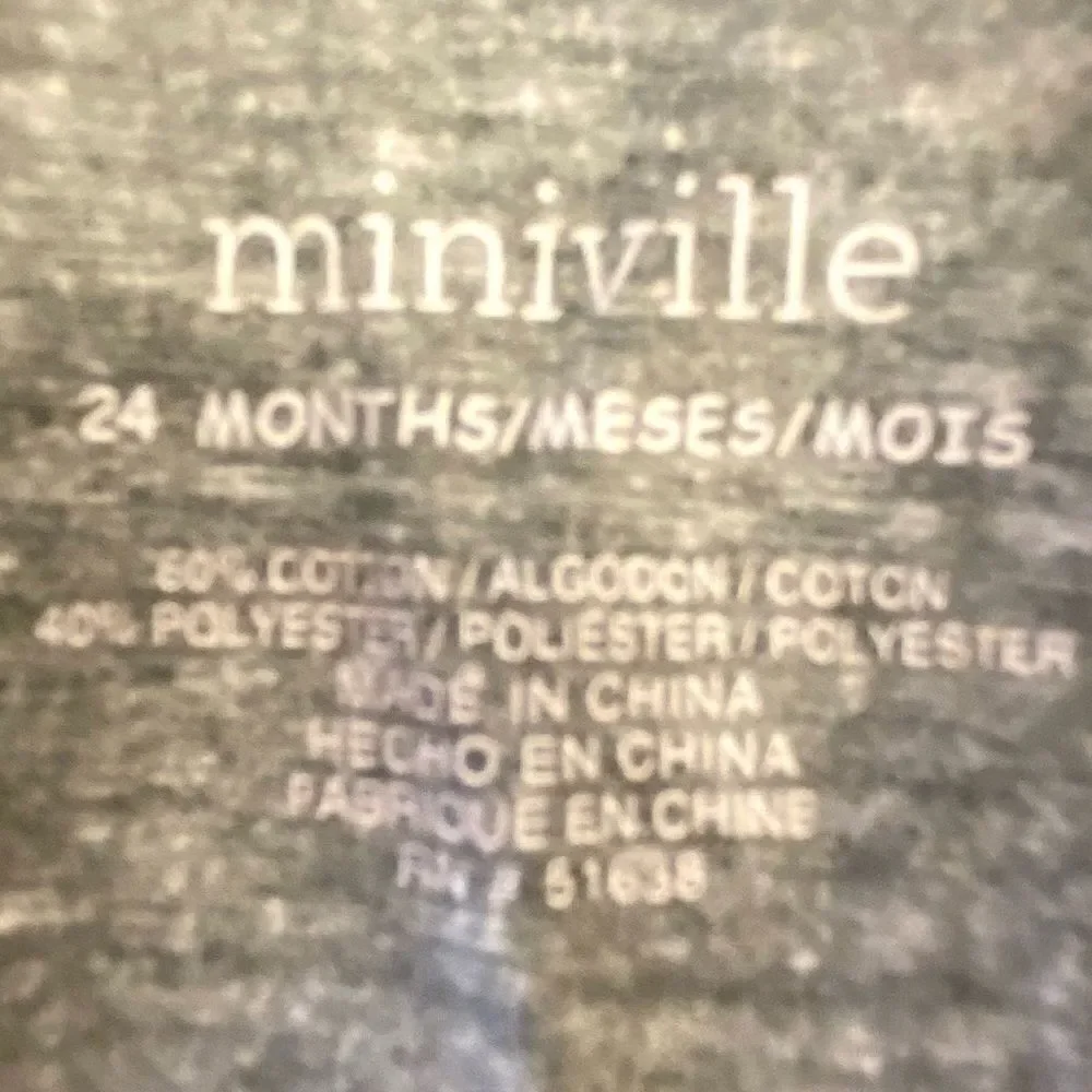 Miniville Romper Infant Gray Sleeveless “Love” Full Length Jumper Size 24 Month - Picture 11 of 11